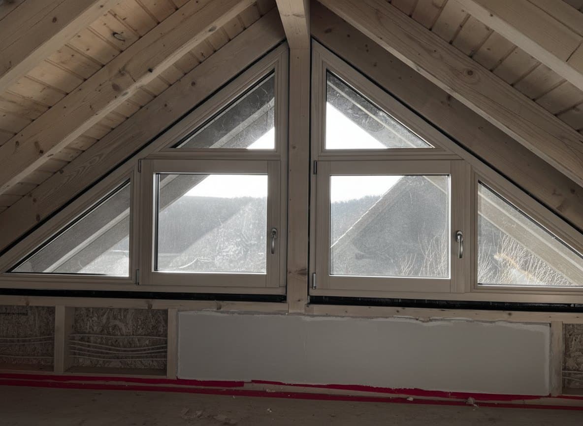 Dachgeschoss-Ausbau mit neu eingebauten Dachflächenfenstern
